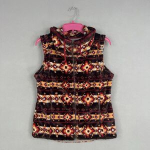 Royal Robbins Vest Womens Medium Aztec Soft Plush Fleece Outdoor Cabin Western